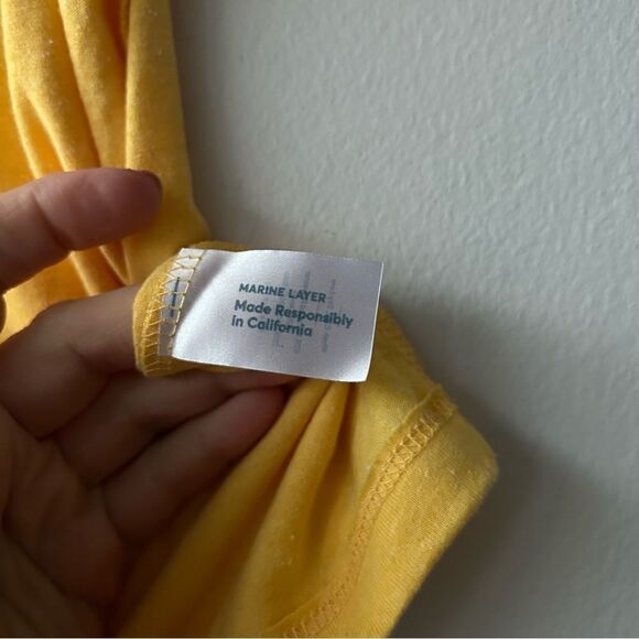 Marine Layer Re-Spun sport Tee Daffodils crop yellow - Picture 7 of 9